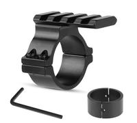 1"/25.4mm & 30mm Rifle Scope Ring Adaptor with Rail - Tactical Light Barrel Clamp Mounts for Scope Flashlight Laser Sight Optics - with 4 Slot 21mm Picatinny Rail on Top (1 Pack)(1 Pack)