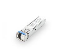 DIGITUS Módulo SFP Gigabit Universal - 1,25 Gbit/s - Mini GBIC - para Cable de Fibra óptica monomodo - LC Simplex - Bidireccional - TX1310/RX1550nm - 20 km de Alcance - Plug & Play
