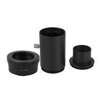 1.25 in Fixed Extension Tube with T2 to M4/3 Adapter Ring, Astronomical Telescope Photography Adapter for Microscope and M4/3 Mount Camera, Manual Focus Alloy Connector for Astroph