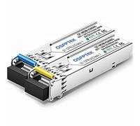 1.25G SFP 1000BASE-BX-D BIDI WDM transceptor, 20KM Simplex LC DDM Transceptor de fibra óptica Tx1310/Rx1550nm para Cisco GLC-BX-40U, Cisco GLC-BX-40D, Ubiquiti, Mikrotik, D-Link, Supermicro, Netgear