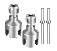 1/2inch 3/4inch PVC Pipe Threader, Plumbing Hand with Precision Threads for Home Renovation, Garden Water Systems, Pipe Threading Tool for Irrigation Projects (1/2"+3/4",2Pcs)