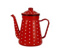 1.2L Enamel Coffee Pot Pour over Milk Water Jug Pitcher Teapot Kettle for Gas Stove and Induction Co
