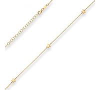 1,2mm Cadena de Ancla Diamante Collar Cinco Estrellas Hueco De 585 Amarillo 38cm