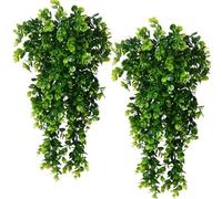1/2pcs Artificial Hanging Plants Ivy Faux Eucalyptus Leaf Greenery Vine For Home Garden Wedding Party Fake Green Decor(Green,1pcs)