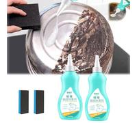 1/2pcs Magic Gel Cleaner For Pots and Pans, Agent Burnt Iron Pot Bottom, Polishing Kitchen Cleaner, 150g Bottom Of The Pot Black Scale CleanerQuality models Complimentary sponge (Blue,2pcs)