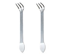 1/2Pcs Multifunctional Stainless Steel Bonsai Rakes 3 Prong Root Rakes for Soil Loosening and Transplanting Garden Tool Bonsai Artist Tool