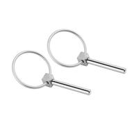 1/2pcs Pin De Seguridad De Acero Inoxidable Pon Linch Servicio Pesado Con Anillos Sujetadores Retención Retención Hardware A Prueba Óxido Seguridad Redonda Acero