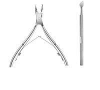 1/2pcs Professional Stainless Steel Cuticle Trimmer With Pusher - Remover Nipper Cutter Clipper(2pcs color 01)