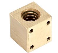 1/2PCS T4 T6 T8 T10 T12 Tuerca cuadrada de latón(2PCS Square Nut,T12Pitch2mm Lead12mm)