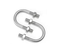 1/2set M6 M8 304 Stainless Steel U-Shaped Screw Hoop U-Shaped Bolt U-shaped Screw Pipe Clamp Length 30-130mm(M6x27x47mm 2set)