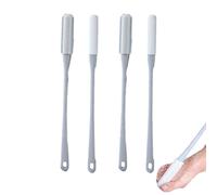 1/2Set Toe Gap Cleaning Brush,Long Handled Silicone Toe Crevice Cleaning Brush,15.7 IN Soft Skin Exfoliation Lotion Applicator for Foot Seniors,Elderly,Men and Women (2Set- Blue)