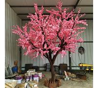 1.2x1m/3.9x3.2ft Árboles de Cerezo Artificiales en Flor Planta Grande Árbol de los Deseos Rosa Flor de Seda Falsa Melocotonero Fiesta Interior al Aire Libre Restaurante Centro Comercial Decoración