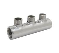 1 * 3/4 Stainless Steel Water Distribution Manifold for Underfloor Heating System(2-10 Port) one Open One End (Color : 5-Way) Plumbing Fittings