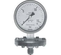 -1..3 Bar Manómetro de diafragma por debajo de acero inoxidable 100 mm Clase 1.6