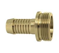 1/3 Manguera de rosca, G 1 1/4 x 19 mm, plano de sellado, con traste, pesado, latón brillante