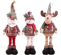 1/3 muñecos de Navidad, decoración de árbol de Año Nuevo, reno, muñeco de nieve, Papá Noel, decoración de muñeca de pie, Feliz Navidad