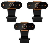 1/3 piezas de cámara para PC, cámara USB, cámara web USB con micrófono, enfoque automático de 1080p, cámara de transmisión en con ángulo de visión amplio para transmisión, laptop, PC,