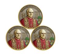 1/3 piezas Réplica de moneda León XIV Moneda dorada