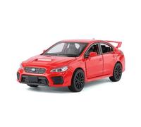 1 30 para Subaru WRX STI Coche de Carreras Modelo de Coche de aleación Juguete de colección 6 Pulgadas Escritorio Decorativo Niño Regalo conmemorativo(Red)