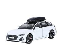 1:32 Apto para Audi RS6 Modelo de Coche Juguete con Sonido, luz y Puertas Que se Pueden Abrir, vehículo aleación fundida a presión, no Incluye Pilas(White)