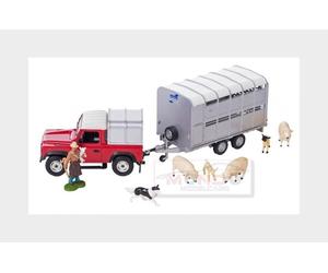 1:32 BRITAINS Land Rover Land Defender 90 1984 With Livestock Trailer LC43138