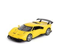 1/32 para Ferrari P80C Concept Alta Simulación Super Coche Modelo Metal Fundido A Presión Decoraciones De Juguete(Yellow)