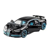 1:32 para La Fundición A Presión A Escala Conmemorativa Bugatti Veyron Aleación Supercar Racing Car Ornaments Toy Car Collection No Control Remoto Modelos(Negro)