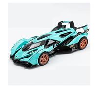 1:32 para Lamborghini V12 simulación de Coche Deportivo Modelo de Metal Fundido a presión luz de Sonido de Coche Modelo de Coche extraíble(A)