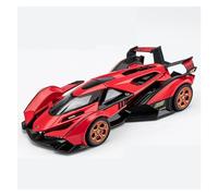 1:32 para Lamborghini V12 simulación de Coche Deportivo Modelo de Metal Fundido a presión luz de Sonido de Coche Modelo de Coche extraíble(B)