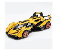 1:32 para Lamborghini V12 simulación de Coche Deportivo Modelo de Metal Fundido a presión luz de Sonido de Coche Modelo de Coche extraíble(C)
