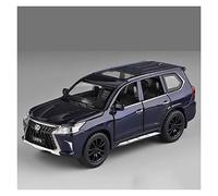 1/32 para LX570 Coche Todoterreno De Alta Simulación Modelo De Metal Fundido A Presión Juguetes (Azul)