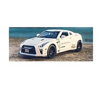 1/32 para Nissan GTR Modelo De Coche De Carreras De Simulación Juguete De Metal Fundido A Presión Decoración Decorativa(Bianco)