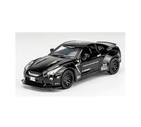 1/32 para Nissan GTR Modelo De Coche De Carreras De Simulación Juguete De Metal Fundido A Presión Decoración Decorativa(Negro)