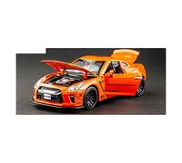 1/32 para Nissan GTR Modelo De Coche De Carreras De Simulación Juguete De Metal Fundido A Presión Decoración Decorativa(Naranja)
