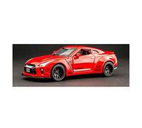 1/32 para Nissan GTR Modelo De Coche De Carreras De Simulación Juguete De Metal Fundido A Presión Decoración Decorativa(Rojo)