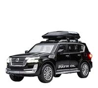 1:32 para Nissan New Touareg Todoterreno Coche Miniatura Aleación Juguetes Metal Geluid Licht Collectie Modelos Coches Exhibición No Control Remoto Modelos(Negro)