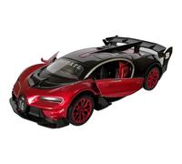 1:32 Scale Bugatti Chiron Vision Grand Turismo (GT) Zinc Alloy Pull Back Die-cast Model Car Toy Collection with Light & Sound (Red)
