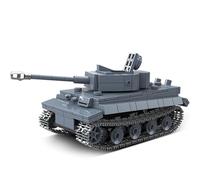 1:32 Tigre Tanque Bloques de Abrazadera, 503 Piezas de la WWII Ejército Militar Juguete Ligero Tanque Maqueta Bloques de Construcción de Carros de Combate con Armas Equipadas Regalos Creativos para