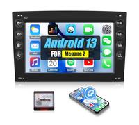 [1+32G] SIXWIN Android 13 Radio Coche para Renault Megane2 2002-2009,7 Pulgadas Pantalla Táctil con Bluetooth/GPS/FM/RDS/WiFi/USB Enlace Espejo/Mandos en el Volante+Canbus