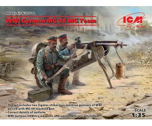 1:35 ICM KIT Wwi German Mg08 Mg Team (2 Figures) Kit ICM35711