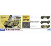 Italeri Kit de plástico Fiat 508 cm Colonial con tripulación Escala 1:35 Gris IT6550