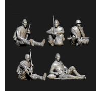 [ 1/35 ] Kit de modelismo en Miniatura de Resina de un Soldado soviético de la Segunda Guerra Mundial (5 Personas) sin Montar ni Pintar (Gx7E-6)