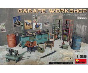 1:35 Miniart Garage Workshop Kit MA35596 Modellino