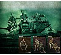 1/35 Tema de la película de la Segunda Guerra Mundial Modelo de Soldado de Resina de la tripulación del Tanque Estadounidense (5 Personas) Kit de Modelo en Miniatura sin Pintar y sin ensamblar