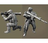 1/35 US Commando Soldier Resin Model Kit Kit de Resina de Soldado sin Pintar y sin Montar (2 Personas)//H9B7Z9