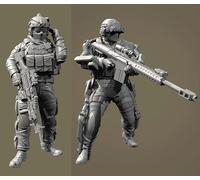 1/35 US Commando Soldier Resin Soldier Model Kit Kit de Resina para modelismo de Figuras sin Pintar ni Montar (2 Figuras) //g9S7X6