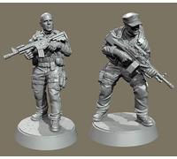 1/35 US Commando Soldier Resin Soldier Model Kit Kit de Resina para modelismo de Figuras sin Pintar ni Montar (2 Figuras) //g9S7X3