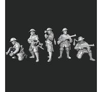 1/35 WWII Chinese Soldier Resin Soldier Model Kit Modelo de Resina sin Pintar y sin Montar (5 Figuras) // g8X2z1