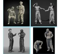 1/35 WWII German Soldier Resin Soldier Model Kit de Figuras de Resina sin Pintar ni Montar (8 Personas) //i9w1Q1