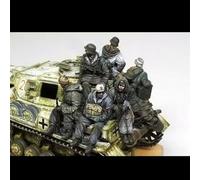 1/35 - WWII German Tank Soldier Resin Model Kit Kit de Resina de Soldado sin Pintar y sin Montar (8 Figuras, sin Tanque) //l2i6j4